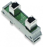 Интерфейсный модуль; RJ-45; с кроссоверными контактами питания; RJ-45; Кат. 5; в монтажном держателе