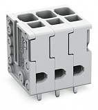 Клемма на печатную плату; 4 mm²; Шаг контактов 5 мм; 4-пол.; Push-in CAGE CLAMP®; 4,00 mm²; серые