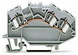 3-проводные проходные клеммы; 4 mm²; центральная маркировка; для DIN-рейки 35 x 15 и 35 x 7,5; CAGE CLAMP®; 4,00 mm²; серые