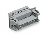 1-проводная вилка; CAGE CLAMP®; 2,5 мм²; Шаг контактов 5 мм; 12-пол.; Защелкивающийся фланец; 2,50 mm²; серые