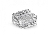 Соединитель MICRO PUSH WIRE® для распределительных коробок; для одножильных проводников; макс. Ø 0,5 мм; 4-проводн.; прозрачный корпус; светло-серая крышка; макс. рабочая темп. окр. среды 60 °C; прозрачные