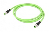 Кабель ETHERNET; Штекер M12D; прямой; Штекер M12D; прямой; 4-пол.; Длина: 5 м