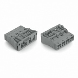 Защелкивающийся штекер; 4-пол.; Код. B; 4,00 mm²; серые