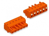1-проводниковая розетка; нажимная кнопка; Push-in CAGE CLAMP®; 2,5 мм²; Шаг контактов 7,62 мм; 12-пол.; Монтажные ножки; 2,50 mm²; оранжевые
