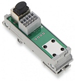 Интерфейсный модуль; RJ-45; Клеммные колодки для печатных плат; Кат. 5; в монтажном держателе; с экранированным соединением; с зажимной скобой для экрана