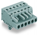 1-проводниковая розетка; CAGE CLAMP®; 2,5 мм²; Шаг контактов 5 мм; 3-пол.; Монтажные ножки; 2,50 mm²; серые