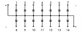 Модуль компонента с диодом; с 14 шт.; Диод 1N4007; с общим анодом; 2,50 mm²