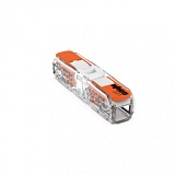 Соединитель для сращивания с рычагом; для всех типов проводников; 12 AWG (макс.); 2-проводн.; прозрачный корпус; белая крышка; Темп. окруж. среды: макс. 85 °C (T85); 4,00 mm?; прозрачные