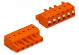 1-проводниковая розетка; нажимная кнопка; Push-in CAGE CLAMP®; 2,5 мм²; Шаг контактов 7,62 мм; 10-пол.; 2,50 mm²; оранжевые