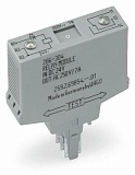 Релейный модуль; Номинальное входное напряжение: 230 В перем.тока; 1 перекл. контакт; Предельный длительный ток: 7 А; Красный индикатор состояния; Ширина модуля: 15 мм; серые