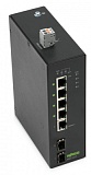 Промышленный переключатель ECO; 5 портов 1000Base-T; 2-слотовый 1000Base-SX/LX; Расширенный диапазон температур; 4 * питание по Ethernet; черные