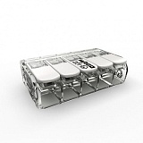 Соединитель для сращивания COMPACT; для всех типов проводников; для зон повышенной защиты Ex е; макс. 6 мм²; 5-проводн.; с рычагами; прозрачный корпус; Рабочая температура (макс.): 105 °C; 6,00 mm²; прозрачные