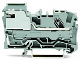 1-проводные распределительные клеммы с размыкателем; 3; Push-in CAGE CLAMP®; 6,00 mm²; серые