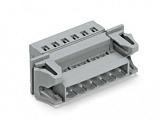 1-проводная вилка; CAGE CLAMP®; 2,5 мм²; Шаг контактов 5 мм; 2-пол.; Защелкивающийся фланец; 2,50 mm²; серые