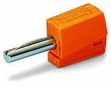 Банановый штекер; для гнезда 4 мм Ø; 2,50 mm²; оранжевые