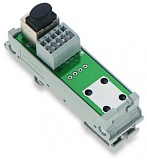 Интерфейсный модуль; RJ-45; Клеммные колодки для печатных плат; Кат. 5; в монтажном держателе; с экранированным соединением; 1,50 mm²