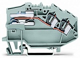 2-проводные распределительные клеммы с размыкателем; 4 mm²; CAGE CLAMP®; 4,00 mm²; серые