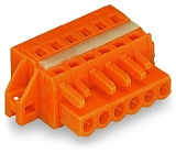 1-проводниковая розетка; CAGE CLAMP®; 2,5 мм²; Шаг контактов 5,08 мм; 9-пол.; зажимное кольцо; 2,50 mm²; оранжевые