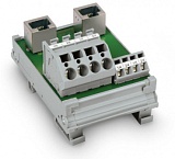 Интерфейсный модуль; 2xRJ-45; Клеммы для печатных плат, двухрядные; в монтажном держателе