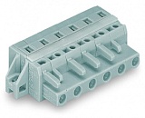 1-проводниковая розетка; CAGE CLAMP®; 2,5 мм²; Шаг контактов 7,5 мм; 16-пол.; зажимное кольцо; 2,50 mm²; серые