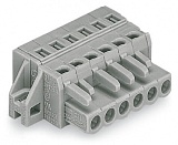 1-проводниковая розетка; CAGE CLAMP®; 2,5 мм²; Шаг контактов 5 мм; 3-пол.; зажимное кольцо; 2,50 mm²; серые
