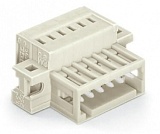 1-проводная вилка; CAGE CLAMP®; 1,5; Шаг контактов 3,5 мм; 8-пол.; 100% защита от неправильного подсоединения; зажимное кольцо; 1,50 mm²; светло-серые