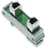 Интерфейсный модуль; RJ-45; с контактами питания; RJ-45; Кат. 5; в монтажном держателе